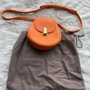 Bottega Veneta Orange Dome Crossbody Bag